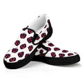 Purple Halloween Pumpkin Pattern Print Black Slip On Sneakers