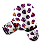 Purple Halloween Pumpkin Pattern Print Boxing Gloves