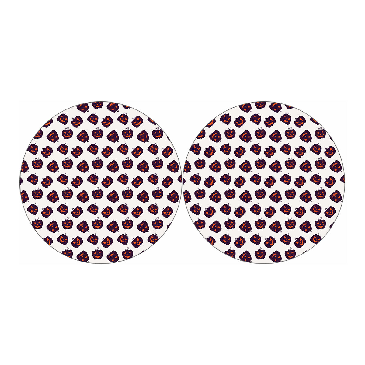 Purple Halloween Pumpkin Pattern Print Car Coasters