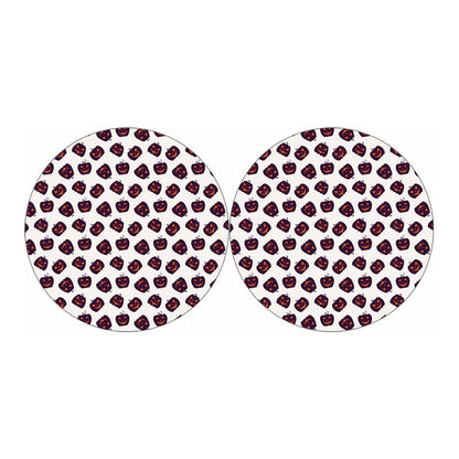 Purple Halloween Pumpkin Pattern Print Car Coasters