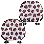 Purple Halloween Pumpkin Pattern Print Car Headrest Covers