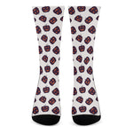 Purple Halloween Pumpkin Pattern Print Crew Socks