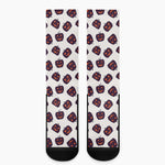 Purple Halloween Pumpkin Pattern Print Crew Socks