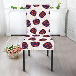 Purple Halloween Pumpkin Pattern Print Dining Chair Slipcover