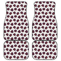 Purple Halloween Pumpkin Pattern Print Front and Back Car Floor Mats