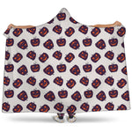Purple Halloween Pumpkin Pattern Print Hooded Blanket