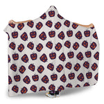 Purple Halloween Pumpkin Pattern Print Hooded Blanket