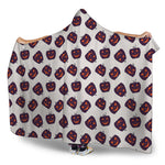 Purple Halloween Pumpkin Pattern Print Hooded Blanket