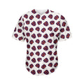 Purple Halloween Pumpkin Pattern Print Men's Baseball Jersey