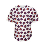 Purple Halloween Pumpkin Pattern Print Men's Baseball Jersey