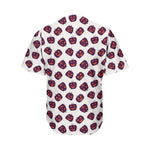 Purple Halloween Pumpkin Pattern Print Men's Baseball Jersey