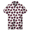 Purple Halloween Pumpkin Pattern Print Men's Short Sleeve Shirt