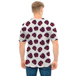 Purple Halloween Pumpkin Pattern Print Men's T-Shirt