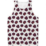 Purple Halloween Pumpkin Pattern Print Men's Tank Top