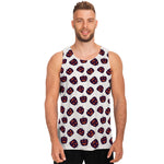 Purple Halloween Pumpkin Pattern Print Men's Tank Top