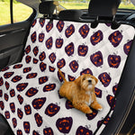 Purple Halloween Pumpkin Pattern Print Pet Car Back Seat Cover