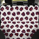 Purple Halloween Pumpkin Pattern Print Pet Car Back Seat Cover