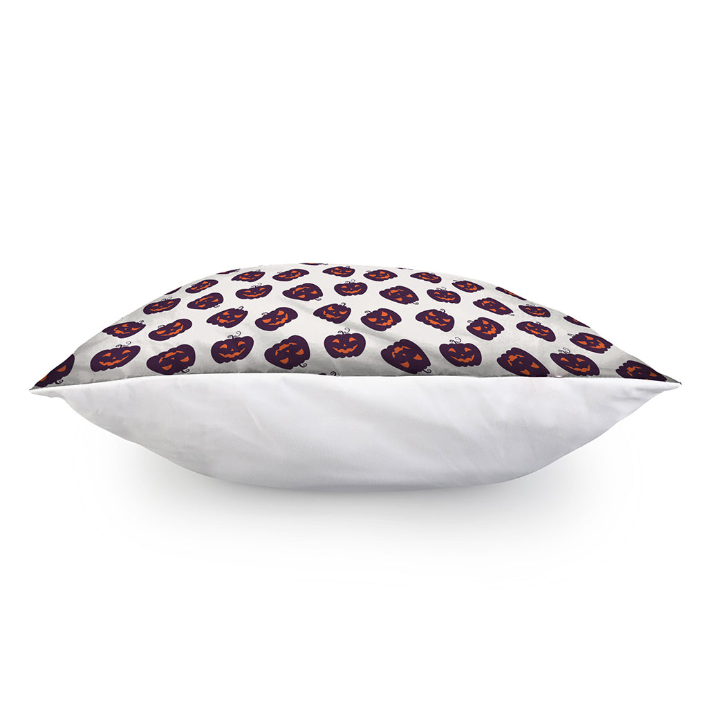 Purple Halloween Pumpkin Pattern Print Pillow Cover