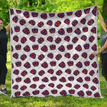 Purple Halloween Pumpkin Pattern Print Quilt