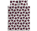 Purple Halloween Pumpkin Pattern Print Quilt Bed Set