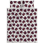 Purple Halloween Pumpkin Pattern Print Quilt Bed Set