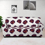 Purple Halloween Pumpkin Pattern Print Sofa Cover