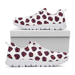 Purple Halloween Pumpkin Pattern Print White Sneakers