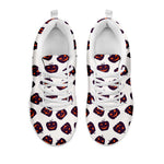 Purple Halloween Pumpkin Pattern Print White Sneakers