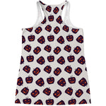 Purple Halloween Pumpkin Pattern Print Women's Racerback Tank Top