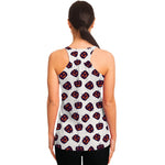 Purple Halloween Pumpkin Pattern Print Women's Racerback Tank Top