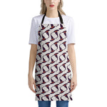 Purple Halloween Witch Hat Pattern Print Apron