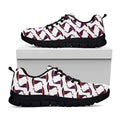 Purple Halloween Witch Hat Pattern Print Black Running Shoes
