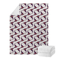 Purple Halloween Witch Hat Pattern Print Blanket