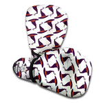 Purple Halloween Witch Hat Pattern Print Boxing Gloves