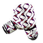 Purple Halloween Witch Hat Pattern Print Boxing Gloves