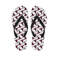 Purple Halloween Witch Hat Pattern Print Flip Flops