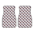 Purple Halloween Witch Hat Pattern Print Front Car Floor Mats