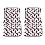 Purple Halloween Witch Hat Pattern Print Front Car Floor Mats