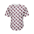 Purple Halloween Witch Hat Pattern Print Men's Baseball Jersey
