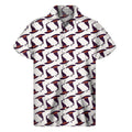 Purple Halloween Witch Hat Pattern Print Men's Short Sleeve Shirt