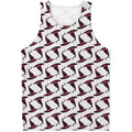 Purple Halloween Witch Hat Pattern Print Men's Tank Top