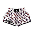 Purple Halloween Witch Hat Pattern Print Muay Thai Boxing Shorts