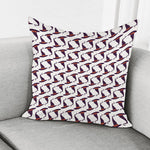 Purple Halloween Witch Hat Pattern Print Pillow Cover