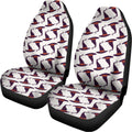 Purple Halloween Witch Hat Pattern Print Universal Fit Car Seat Covers