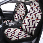 Purple Halloween Witch Hat Pattern Print Universal Fit Car Seat Covers
