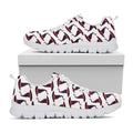Purple Halloween Witch Hat Pattern Print White Running Shoes