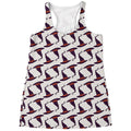Purple Halloween Witch Hat Pattern Print Women's Racerback Tank Top