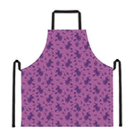 Purple Halloween Witch Pattern Print Apron