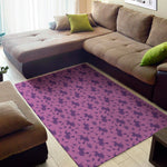 Purple Halloween Witch Pattern Print Area Rug