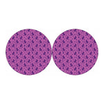 Purple Halloween Witch Pattern Print Car Coasters